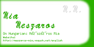 mia meszaros business card